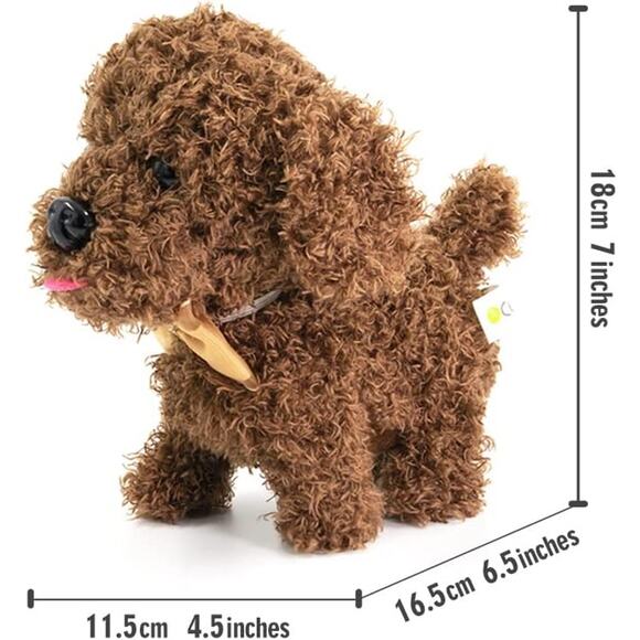 Interactive Labradoodle Robot Dog Plush Toy Walking Barking Puppy Gift Toddlers - Picture 2 of 8